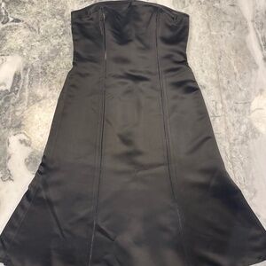 Ann Taylor Tuxedo style satin dress